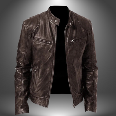 Florian | Chaqueta de cuero hecha a mano para hombre